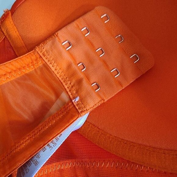 Savage X Fenty Sharp Satin Bra Spicy‎ Orange Size 38C - Picture 6 of 12